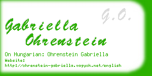 gabriella ohrenstein business card